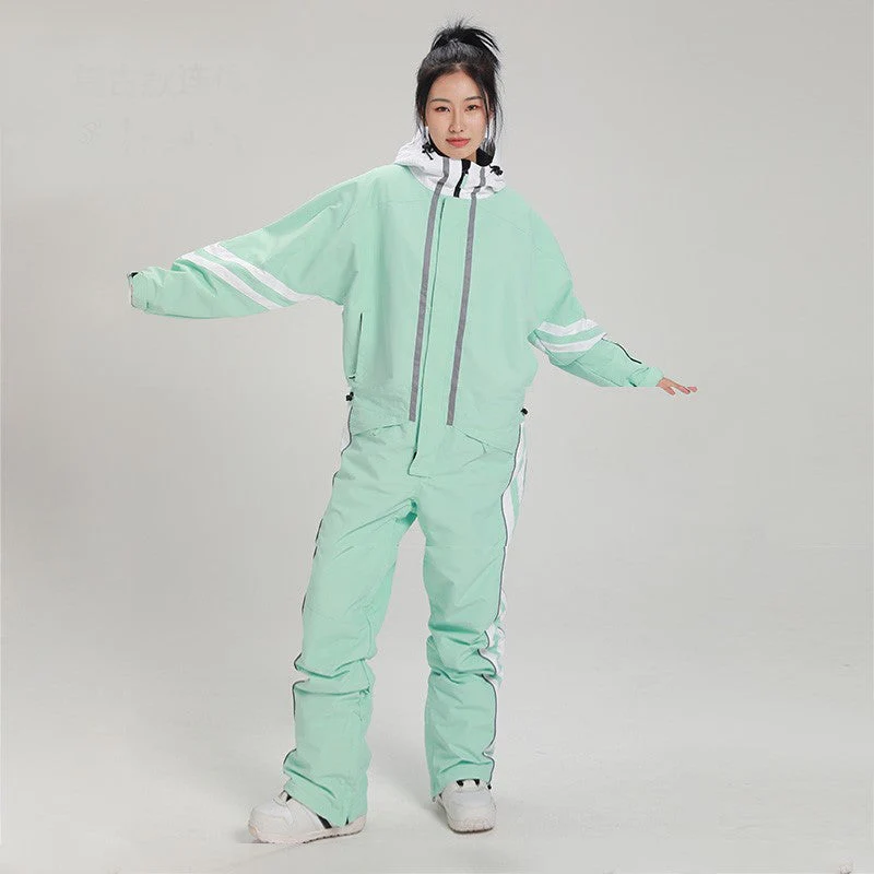 Women's Winter Fashion One Piece Ski Jumpsuit Overall Snowsuit - Image 3