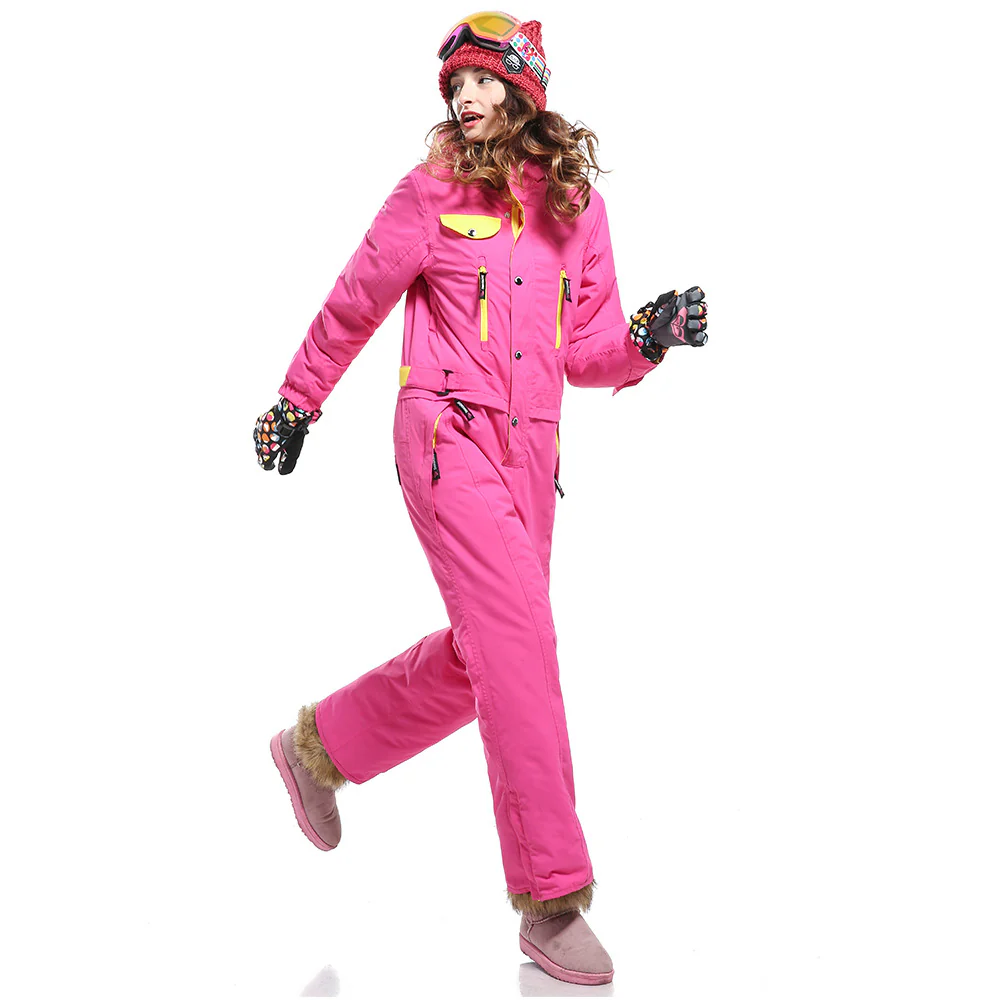 Women's Winter Fashion One Piece Ski Jumpsuit Winter Snowsuits - Image 3