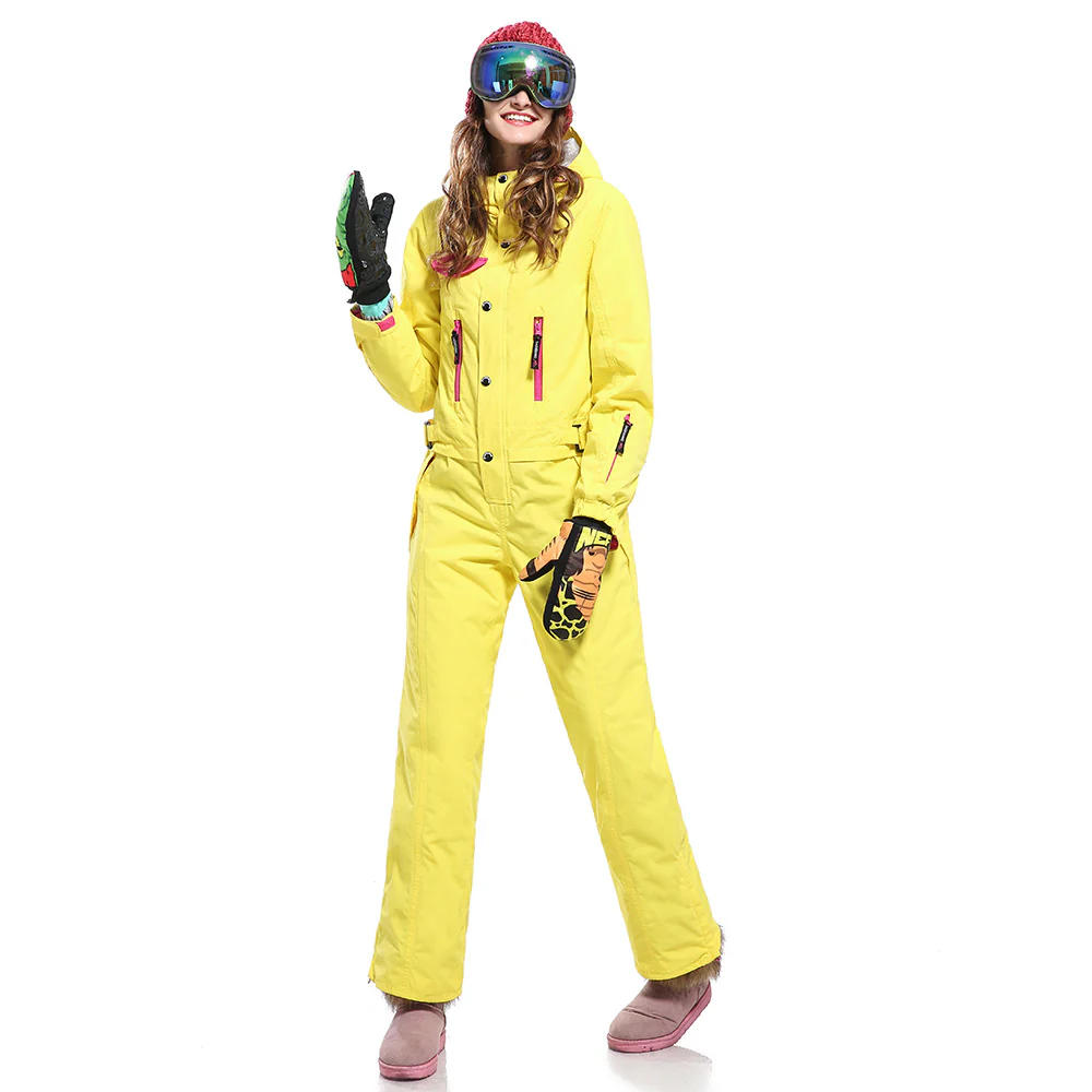 Women's Winter Fashion One Piece Ski Jumpsuit Winter Snowsuits - Image 4